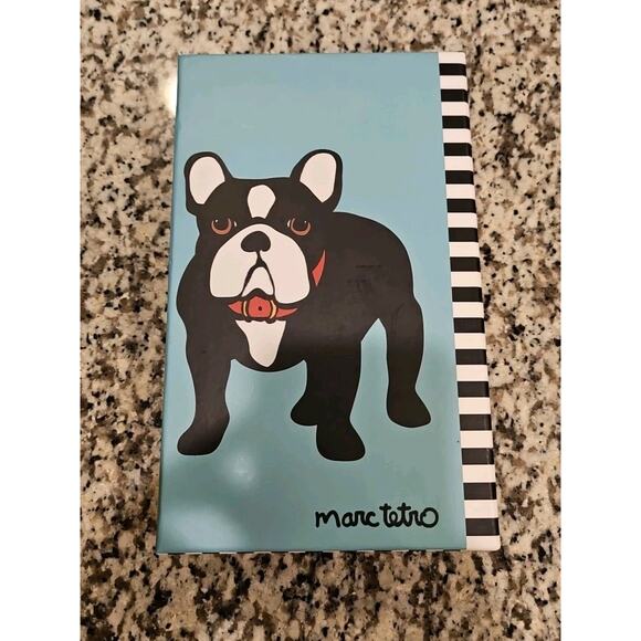 French Bulldog Dog Frenchie Wristlet Crossbody Phone Wallet Aqua 4.5 x 7.5 x 1 - Picture 4 of 5